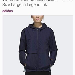 Adidas X Zoe Saldana Women's Windbreaker/water resistant Jacket - Dark Blue